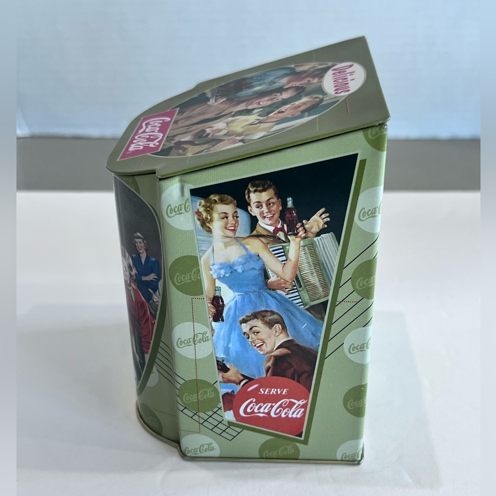 Vintage Walmart 1996 Green Coca Cola Collectible Advertising Empty Tin - Picture 3 of 9